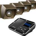 Wireless Driveway Alarm 1800 Feet Long Range Motion Sensor Alert System Driveway Detector for Home with 1800mAh Rechargeable Battery (1 & 4-Brown)