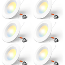 Amico 5/6 inch 5CCT LED Recessed Lighting 12 Pack, 12W=100W, 950LM Adjustable Can Lights, 2700K/3000K/4000K/5000K/6000K Selectable, Dimmable, IC & Damp Rated, Retrofit Installation  ETL & FCC