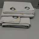 MIULEE 100% Blackout Linen Textured Curtains for Bedroom Solid Thermal Insulated Ivory Grommet Room Darkening Curtains & Drapes Luxury Decor for Living Room Nursery 52 x 96 Inch (2 Panels)