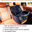 Large Dog Car Seat for Medium Sized, Dog Booster Car Seat, Pet Booster Seats up to 60 lbs or 2 Small with 4" Memory Foam for Back Seat, Triple Safety Belts, Storage Pockets, Detachable/Washable