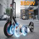 Qlaway 8.5'' Electric Scooter for Adults, 19MPH, 700W Peak Motor, 15/22 Miles Long Range, Dual Braking System, Smart APP, Portable & Foldable Adult Escooter for Daily Commuting & Short Trips