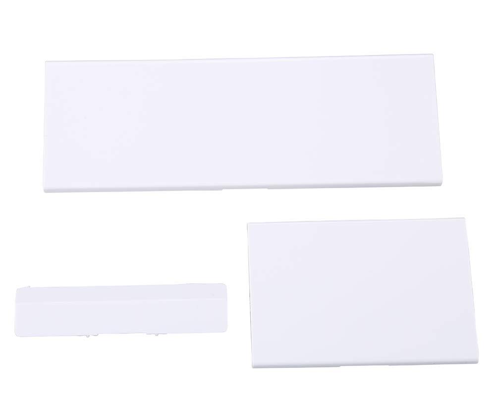 Wii Console Replacement Dust Door, 3 in 1 Repair Part Slot Cover for Nintendo GameCube, NGC Conrtroller/NGC Memory/SD Slot Lid-White