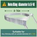 Roof Bracket Support Kit, Suitable for All Chimney Pipes with A Diameter of 6-14 Inches, with Wind and Snow Stability, Including All Installation Accessories