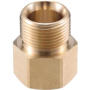 Pressure Washer Connector, M22x1.5 to 15mm M22x1.5 Male and Female Adapter Brass Screw Hose Connector Universal for Pressure Washer Quick Connect Brass Copper Tone