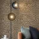JiffDiff Leopard Print Peel and Stick Wallpaper, Waterproof Removable Self Adhesive Textured Wall Paper, Yellow Unique Funky Cheetah Contact Paper for Bedroom and Bathroom 800"X17.3"(96.2 sq. ft) (Black/Gold)