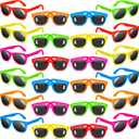 INNOCHEER Party Sunglasses for Kids 24 Pack with UV400 Protection Eyewear Neon Sunglasses for Boys, Girls - Great Gift for Party Favors, Birthday Party and Outdoor Activity