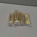 QCAA Heavy Duty 3 Fold Retro Chest Hinge, Half Surface for Chest, Cabinet, Furniture, 3" x 1.8mm, Brass Plated, Made in Taiwan, 8 Pack