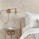 Heroad Boho Peel and Stick Wallpaper Neutral Floral Contact Paper Beige Yellow Modern Removable Self-Adhesive Wallpaper for Bedroom Living Room Cabinets Decoration Thicken Vinyl Roll 17.3''x78.7''