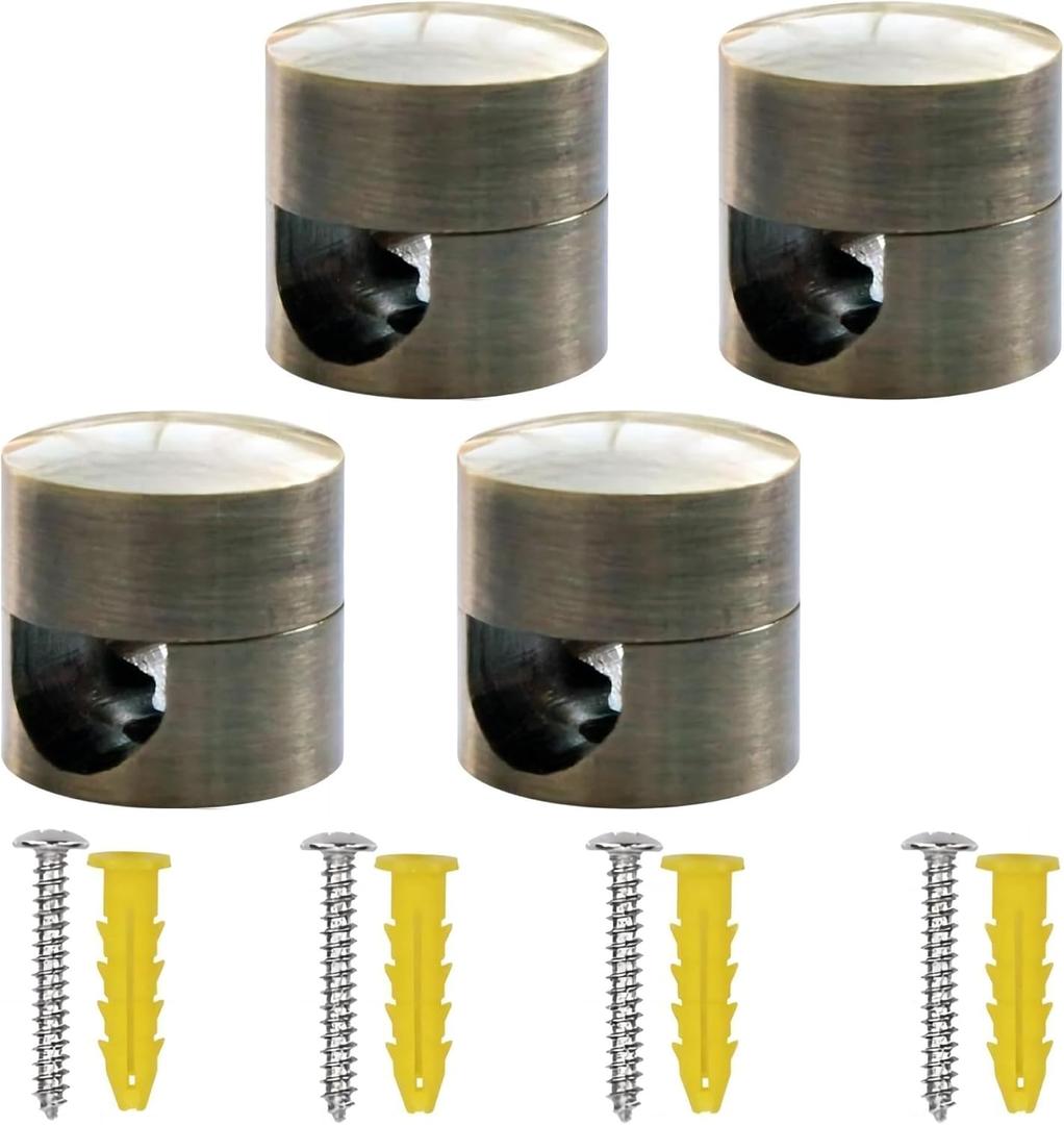 4 Pcs Ceiling Hooks for Hanging Lights,Swag Hooks for Ceiling,Copper Ceiling Hooks Compatible with for Hanging Lights DIY Hanging Wire Light Installation,Suitable for Various Walls