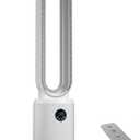 Comfort Zone 40-Inch Bladeless Tower Fan for Bedroom – Quiet Standing Fan with Remote Control, 9H Timer & Wide Area Oscillation – Turbocharged Airflow & Digital LED Display – White/Silver