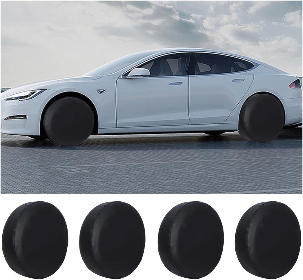 BESULEN Tire Covers 4 Pack, Oxford Wheel Covers for RV Truck SUV Trailer Camper, Waterproof Anti-UV Sun Tire Protectors, Universal Fit 30-32 Inch Tire Diameter, Travel Spare Wheel Covers