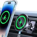 Coolpow for MagSafe Car Mount Charger15W Top ChargerMagnetic Wireless Car Charger for iPhone Magsafe Car ChargingStrong MagnetsMagnetic Phone Holder Mount Charger for iPhone 17 Pro Max 16 15 14 13