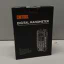 Manometer, Dual Port Digital Manometer -100~200kPa, 10 Units, 7 Adapters, HVAC Gas Pressure Tester with Backlight LCD Display, Data Hold/Record, Flashlight (Standard)