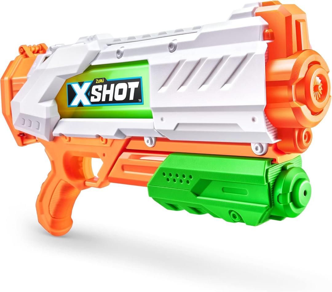 XSHOT Fast-Fill Medium Water Blaster by ZURU, Watergun for Summer, XShot Water Toys, Squirt Gun Soaker (Fills with Water in just 1 Second!) Big Water Toy for Children, Boys, Teen, Men (Medium) (Orange)