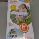 Bright Starts Pop 'N Sit Portable Booster, Indoor/Outdoor Use, Floor Seat with Feeding Tray, Grey, 6 Mos - 3 Yrs (Core Gray)
