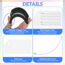 8 Pcs Initial Letter A-Z Luggage Tags Silicone Suitcase Instrument Tag with Name Card and Stainless Steel Loop(Letter R,Red, Black)