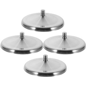 Cabilock Stainless Steel Cup Lid 4Pcs 3.94 Inch Leakproof Universal Mug Covers Spill Proof Reusable Drink Covers for Home and Travel