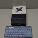 Samsers Full-Size Foldable Bluetooth Keyboard, KF08S Wireless Folding Keyboards with PU Leather Cover, Portable Travel for iPhone iPad Smartphone Tablet Laptop, Android Windows Mac OS, Blue