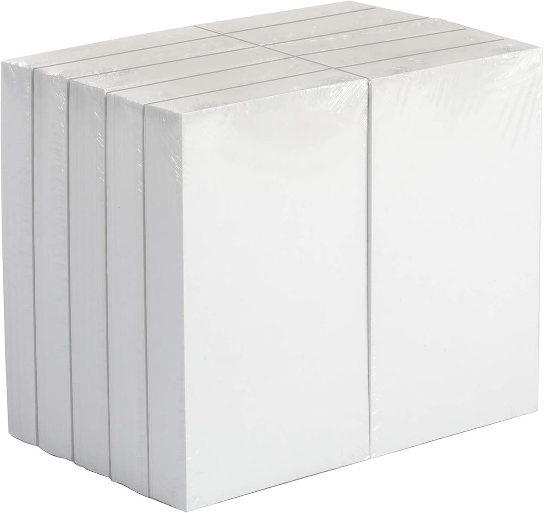 Amazon Basics Blank Index Cards for Studying and Note Taking, White, 3" x 5", 1000 Count (10 Pack of 100), 7.5 pt. Paper Weight