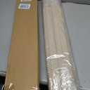 LazBlinds No Drill Bamboo Roman Shades, 28" W x 64" H, Star-Off White