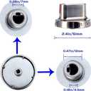 5 Pack Burner Knobs Range Oven Dial Knob Replacement for Samsung FX510BGS/XAA-01 NX58F5300SS/AA-00 NX58F5500SS/AA-01 NX58F5500SS/AA-00 FX710BGS/XAC-00, FX510BGS/XAA-02 FX510BGS/XAA-00 FX710BGS/XAA-03