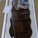 Wavy Full Length Mirror, 71"x30" Full Body Mirror, Flannel Floor Mirror with Stand, Large Mirrors Hanging or Leaning Against Wall for Bedroom Living Room, White (Arch Wavy-beige)