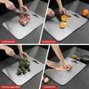 Titanium Cutting Board - 100% Pure Titanium Cutting Boards for Kitchen Double Sided Non Toxic Titanware for Meat/Vegetables, Hygiene Durable Dishwasher Safe Metal Chopping Board Extra Large