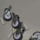 3" (3ARM61) Mop Bucket Replacement Stem Caster Wheels, Set of 4 - Polyurethane Wheels