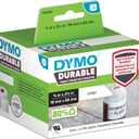 DYMO LW Durable Industrial Labels for LabelWriter Label Printers, White Poly, 3/4 x 2-1/2, 2 Rolls of 450 (900 Total)