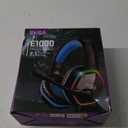 EKSA E1000 Gaming Headset, Computer Headphones with Noise Canceling Mic & RGB Light, 7.1 Surround Sound, Compatible with PC, PS4 PS5 Console, Laptop (Blue)
