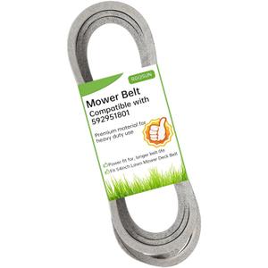 592951801 Lawn Mower Deck Belt Compatible with Husqvarna Z254F,Deck Drive Belt Replacement Compatible with RedMax RZT54 54 Inch Zero-Turn Mower,0.53" x 152"