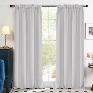 Deconovo Blackout Curtains for BedroomThermal Insulated, Noise-Reducing, Energy-Efficient Drapes for Privacy & SoundproofingIdeal for Parents, Seniors52W x 84L Inch, Greyish White, 2 Panels (52"W x 84"L (Pack of 2), Greyish White)