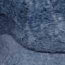 FinRec Dark Blue Rug for Bedroom Living Room, 4x6 Feet High Pile Plush Area Rug, Non-Slip Soft Fluffy Carpet for Nursery Kids Room Dorm Room Home Decor, Indoor Fuzzy Floor Rugs