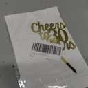Cheer to 30 Years Cake topper,Acrylic Gold 30th Birthday Decoration,Birthday Party Favor Supplies,Photo Decoration Props