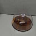 VALESKA Acacia Wood Cake Stand with Lid, 2-in-1 Dessert Table Display Set & Charcuterie Board with 12In Acrylic Dome, Serving Platter, Fruit Platter, Cake Plate