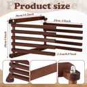 Novabright 1 Pcs Wood Foldable Wall Mounted Drying Rack, Walnut Wood Grain