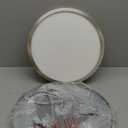 12 Inch Modern Flush Mount Ceiling Light Fixture, 2 Pack, Brushed Nickel, 22W, 3000K, Dimmable, Indoor Use Only