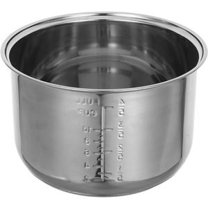 PRETYZOOM Stainless Steel Rice Cooker Inner Pot Replacement Universal Compatible Multi-Cooker Liner Non-Stick Cooking Pot 9.44 Inch 5L Easy Clean Even Heat Distribution