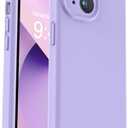 Vooii Compatible with iPhone 13 Case, Liquid Silicone Upgrade [Camera Protection] [Soft Anti-Scratch Microfiber Lining] Shockproof Phone Case for iPhone 13 6.1 inch - Light Purple