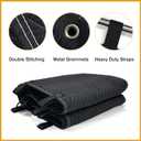 JZHLLA 72" x 40" Studio Large Sound Dampening Blanket, Sound Insulated Blanket Sound Absorbing Blanket with Grommets for Soundproofing Noise Reduction Light Blocker Basement Recording Studio