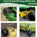 AM136328 Mower Deck Gage Wheel Arm 3/4 Dia. LH Front or RH Rear for John Deere X300 & X500 Series with 48 in & 54in Mower Deck, fits X300, X304, X310, X320, X500, X530, X534, X540 etc