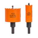Door Lock Hole Saw Kit, with 1 inch & 2-1/8 inch Bimetal Hole Saw, for Drilling Wood and Metal Door, Installing Deadbolt and Knob, Orange