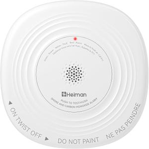 Heiman Smoke Detector Carbon Monoxide Detector Combo 10-Year Sealed Battery | UL 217 10th/UL 2034 5th Certified/85 dB Alarm, Photoelectric Fire Smoke Alarm & CO Detector for Home Hotel Rental Apartment