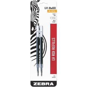 Zebra Pen, SARASA Gel Ink Pen Refills, 0.7mm Medium Point, Blue Ink, 2-Pack for SARASA Retractable Gel Pens, Smooth Skip-Free Writing with Rapid Dry Ink, Perfect for Office or School Use 