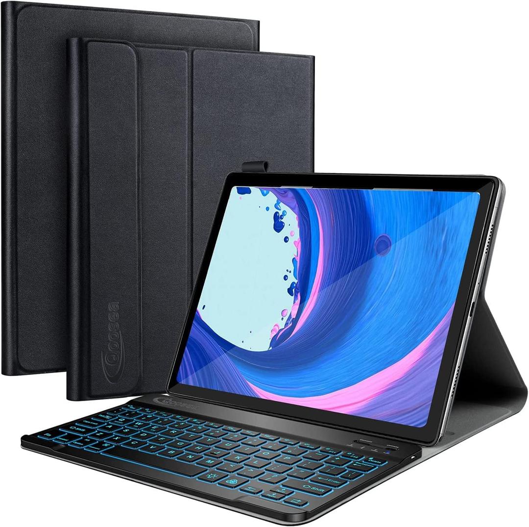 Qoosea for Galaxy Tab A7 Lite Case with Keyboard Protective Cover Case with Screen Protector Detachable Bluetooth Keyboard for Galaxy Tab A7 Lite 8.7inch (Black)