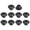 uxcell 50 Pcs Rubber Grommets, 6mm ID 8mm Drill Hole Double Sided Hollow Firewall Hole Plugs Round Electrical Wiring Gasket, Black