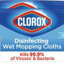 Clorox Disinfecting Wet Mop Pad, Disposable Mop Heads, Multi-Surface Floor Wipes, Rain Clean, 2 Packs, 24 Wet Refills Per Pack