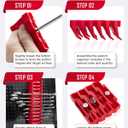 ROTATION 42PC Modular Wrench Organizer - Heavy Duty Tool Box Drawer Insert with SAE Metric Labels, Professional Mechanics Tool Storage System, Expandable Grid Holder