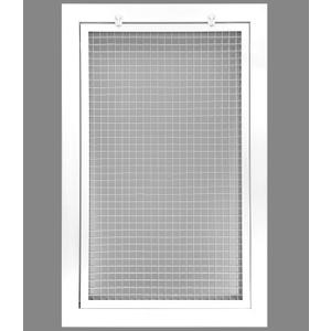 HVAC Premium 16" x 20" Cube Core Eggcrate Return Air Filter Grille for 1" Filter - Aluminum - White [Outer Dimensions: 18.5" x 22.5"]