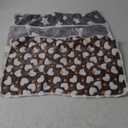 1 Pack 3 Puppy Blankets Super Soft Warm Sleep Mat Grey Cute Print Fluffy Fleece Pet Flannel Throw Dog Blankets for Small Dogs Cats,Star&Bone&Love- Small (23"x15")
